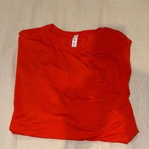 lululemon athletica Bright Orange/Red Short Sleeve Tee